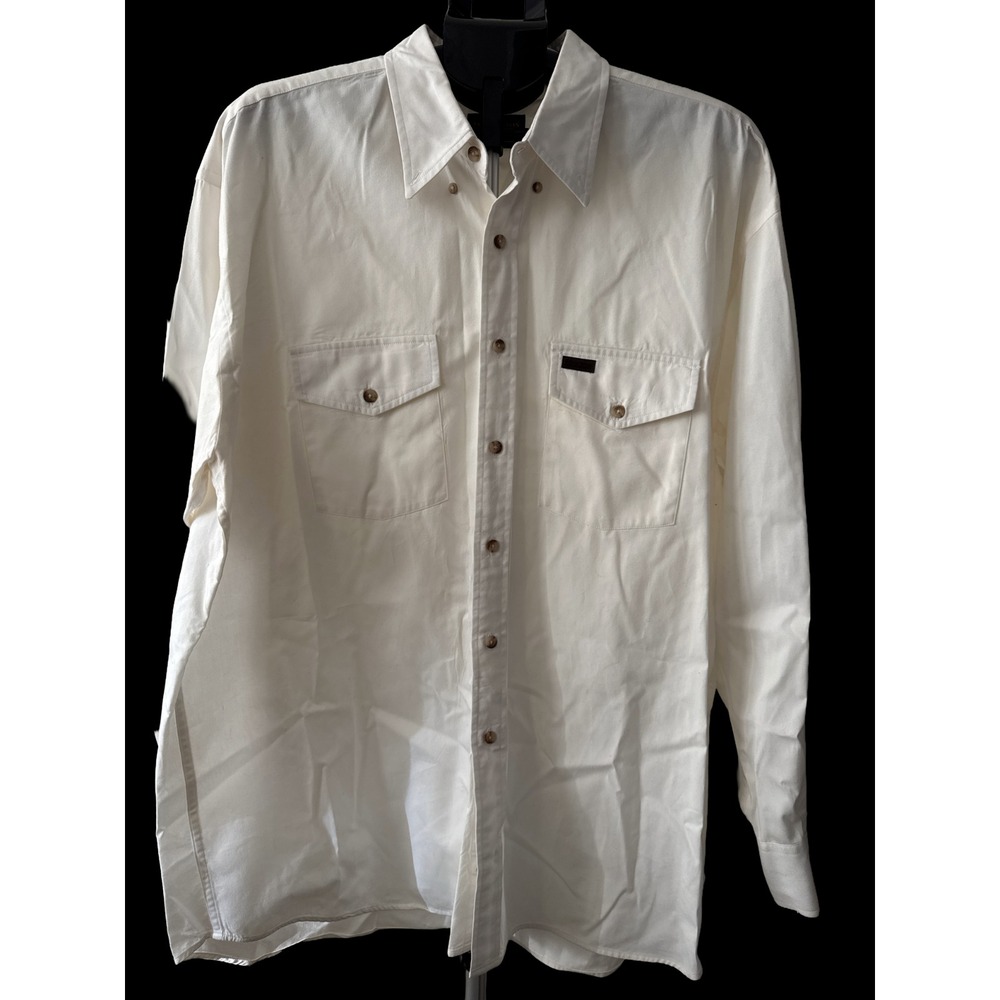 Pendleton White Button Down Shirt Long Sleeve Mens XL Cotton NOS Heritage Classi